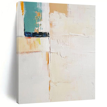 Large contemporary hand-painted abstract art featuring vibrant colors and bold shapes, perfect for adding a modern touch to any space. DLZ1770