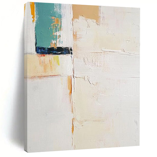 Large contemporary hand-painted abstract art featuring vibrant colors and bold shapes, perfect for adding a modern touch to any space. DLZ1770