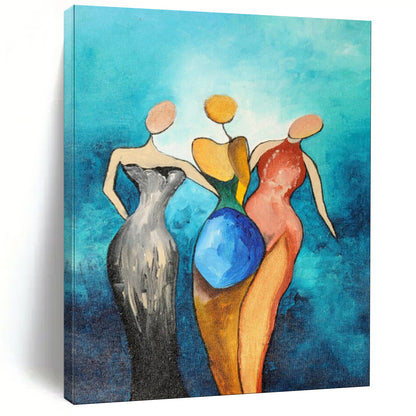 Hand-Painted Custom Abstract Canvas for Bedroom & Bar LargeART1813