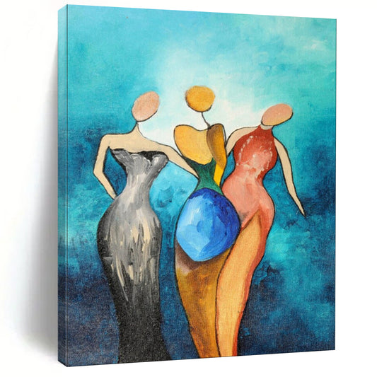 Hand-Painted Custom Abstract Canvas for Bedroom & Bar LargeART1813