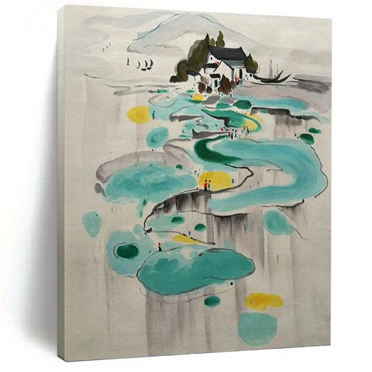 Giant Vertical Hand - Painted Textured Custom Abstract Mural for Bar and Hallway DKH1584