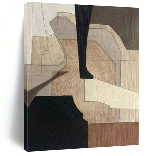Stunning Large - Format Textured Canvas Abstract for Bedroom & Office DKH1071
