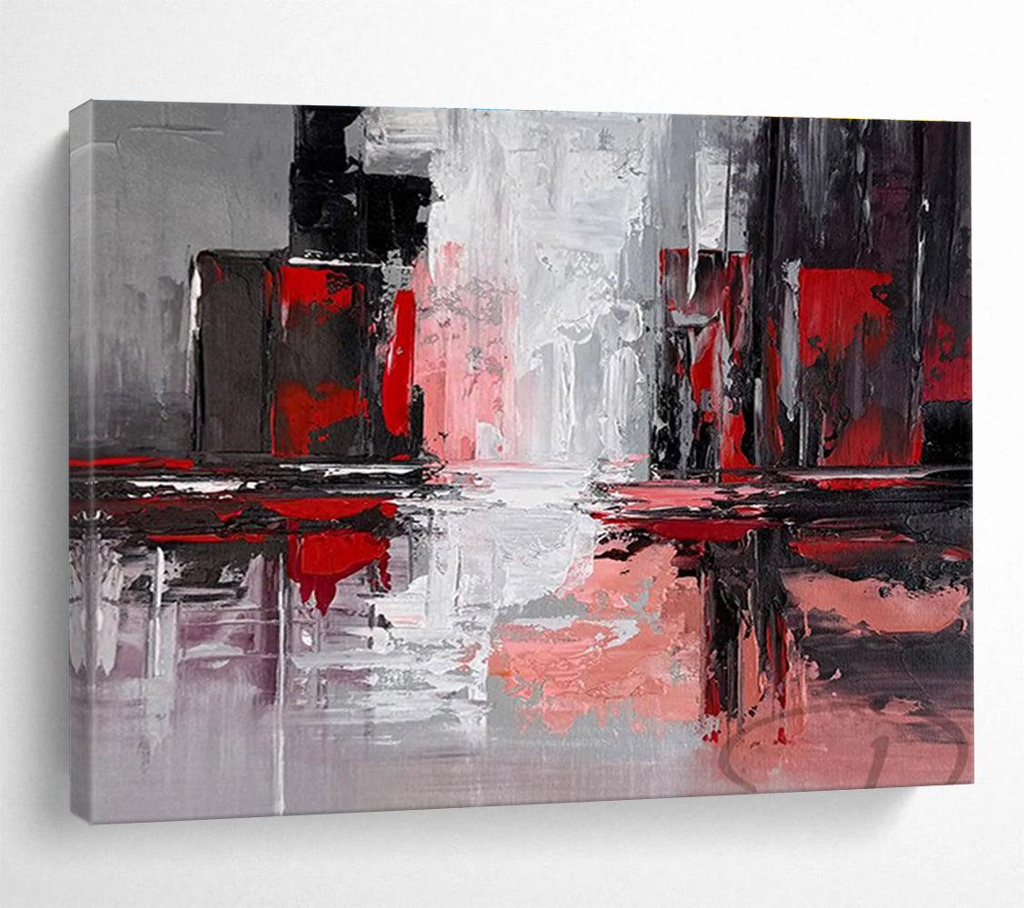 “Elegant Impulses” Large - Sized Abstract Canvas for Bedroom & Dining Room DKH263