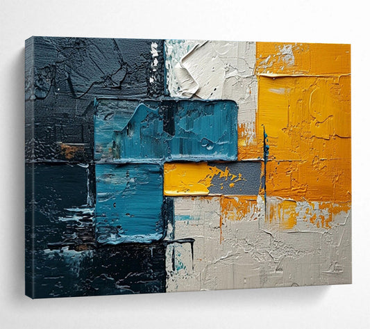 “Artistic Harmonies” Large - Format Abstract Mural for Bedroom & Dining Room DKH276