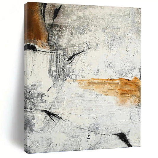 Large - Sized Hand - Painted Custom Abstract Canvas (with Abundant Textures), for Arranging in Living Room and Office DKH1438