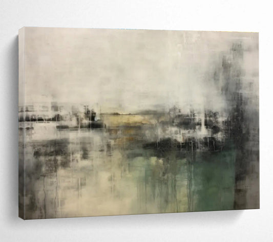 “Timeless Impressions” Large - Sized Abstract Canvas for Bedroom & Dining Room DKH319