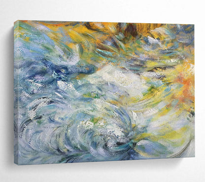 “Timeless Flows” Large - Sized Abstract Canvas for Bedroom & Dining Room DKH291