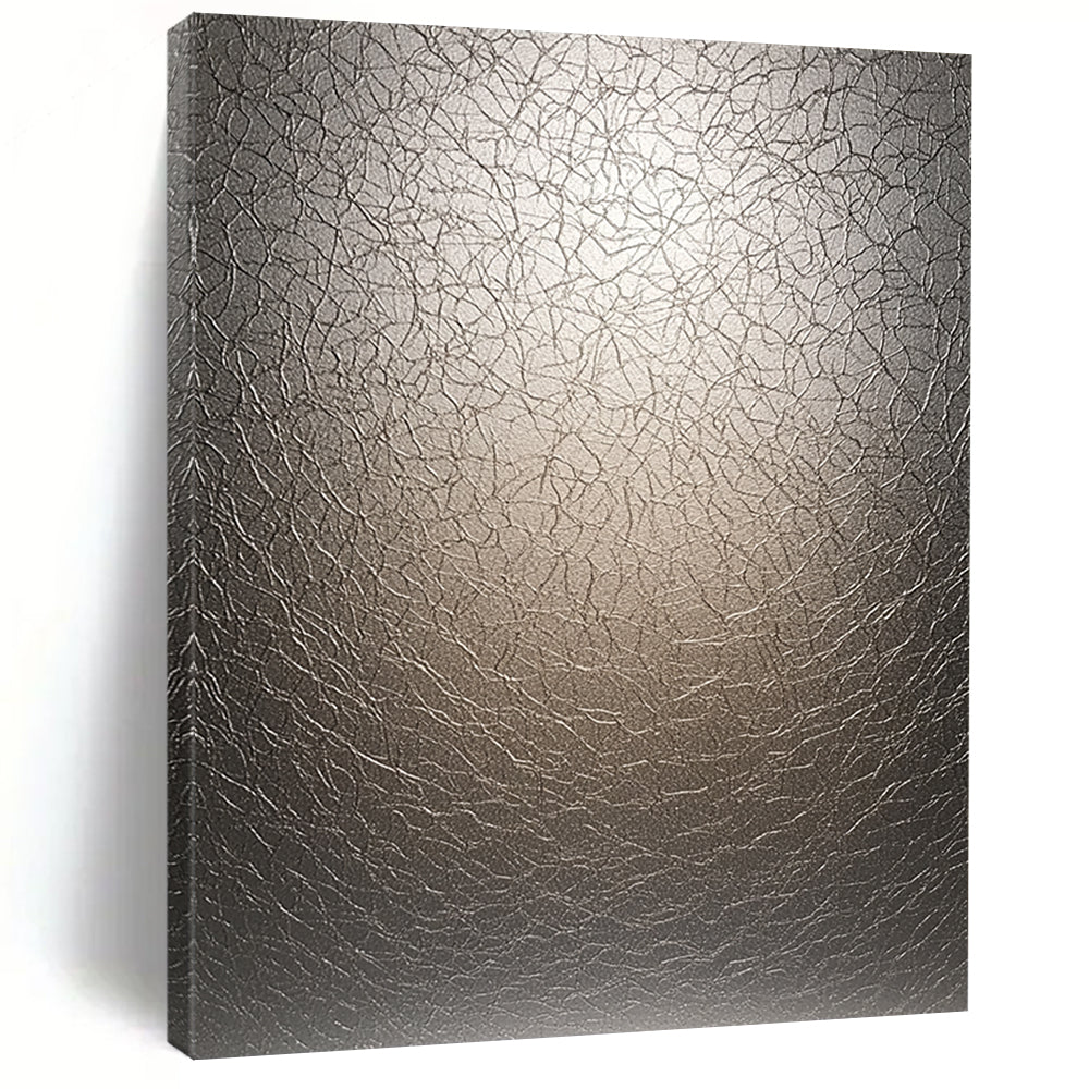 Contemporary abstract art showcases textured LED surface with crinkles illuminated by soft gradient light creating depth and intricate patterns. DLZ1226