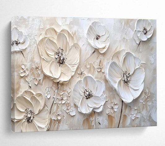 Dramatic Large Abstract Painting with Bold Textured Forms for Entryway & Living Room DKH906