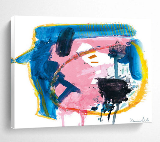 Playful Color Splash Portrait - Whimsical Kids’ Room Decor DLZ117