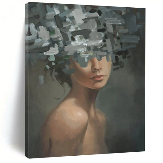 Large Custom Abstract Paintings: Textured Details for Bedroom & Bar DTP328