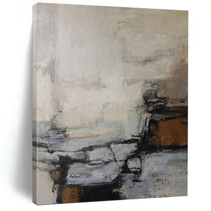 Large Hand - Painted Custom Textured Abstract Mural for Bar & Hotel Lobby DKH1007