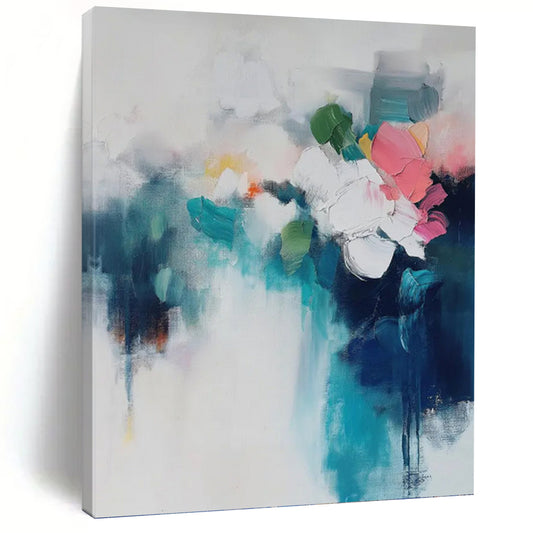 Custom - Designed Hand - Painted Textured Abstract Canvas for Bedroom & Dining Room DKH0996