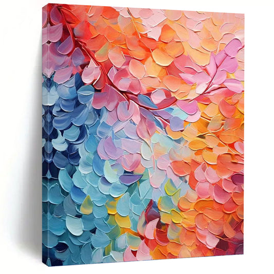 Vertical Hand - Painted Custom Abstract Art for Living Room and Bar DKH1655
