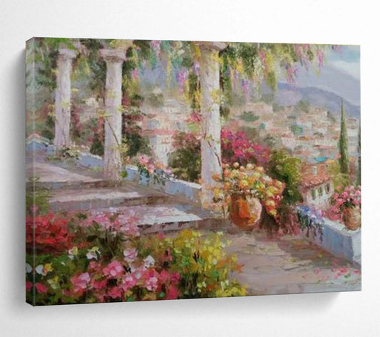 Oversized Textured Hand - Painted Abstract Canvas for Visual Interest DKH663