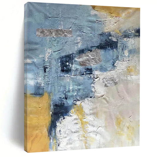 Hand-Painted Large-Scale Abstract Art: Textures for Living Room & Office DTP255