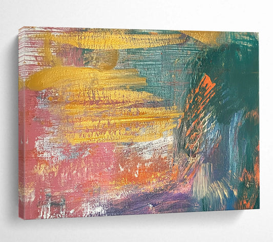 Colorful Abstract Sunset Hues - Vibrant Abstract Painting On Canvas HB0491