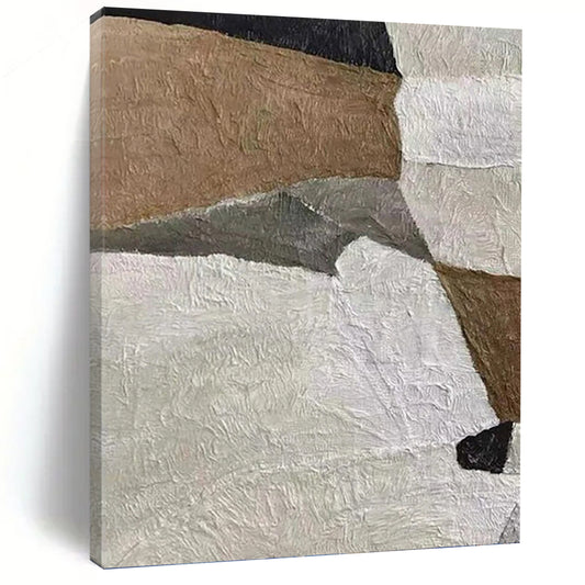 Designer - Driven Beauty: Hand - Crafted Textured Canvas Painting for Dining Room & Hallway DKH1140