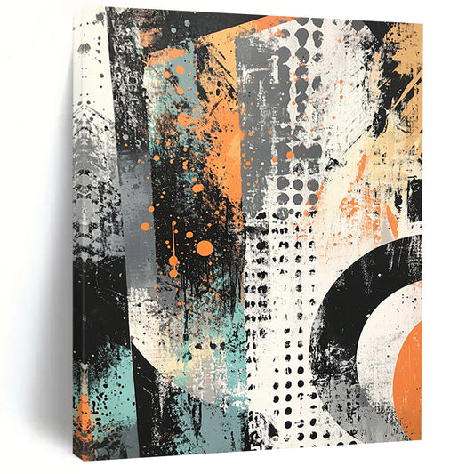 Urban - Inspired Abstract Art "Street Energy" Painting On Canvas HB297