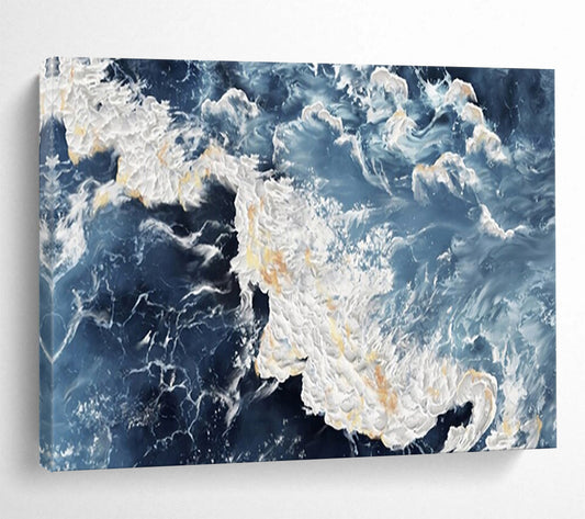 Vast-Sized Hand-Painted Abstract Canvases for Hotel & Entryway LargeART1528