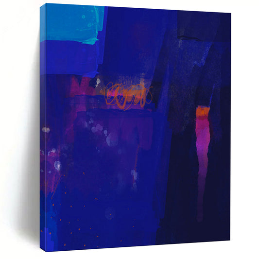 Oversized Custom Hand-Painted Abstract Canvas for Hotel & Entryway LargeART1820