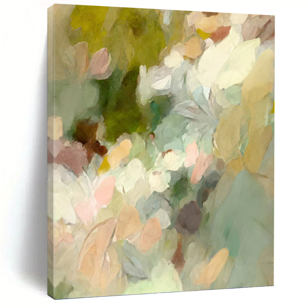 Radiant Hand - Painted Textured Abstract Canvas for Living Room & Entryway DKH1352