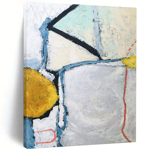 Sensational Enormous-Scale Hand-Painted Abstract Wall Installations: Grace Your Entryway & Hallway LargeART2392