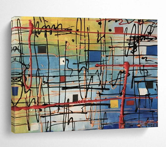 Inspiring Original Giant Textured Hand - Crafted Abstract Painting for Transformed Environments DKH842