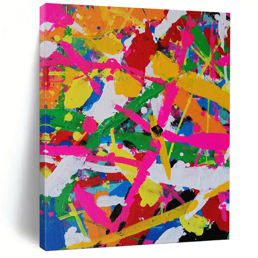 Warmly Large - Scale Hand - Painted Textured Abstract for Veterinary Clinic & Pet Grooming Salon DKH1260