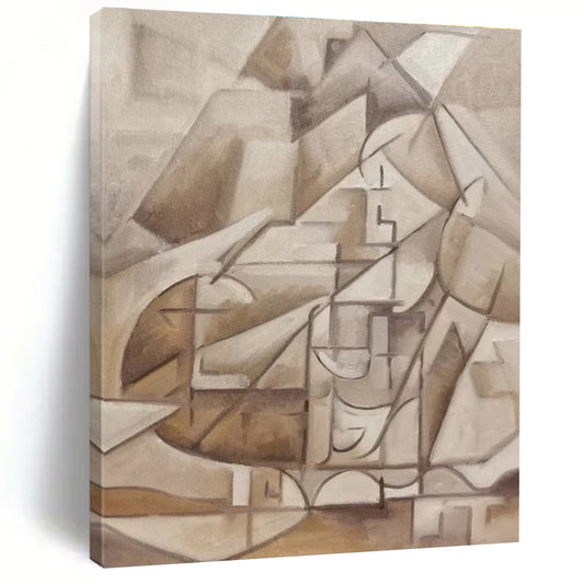 Hand-Painted Bespoke Abstract Mural for Living Room & Hotel Reading Nooks LargeART1456