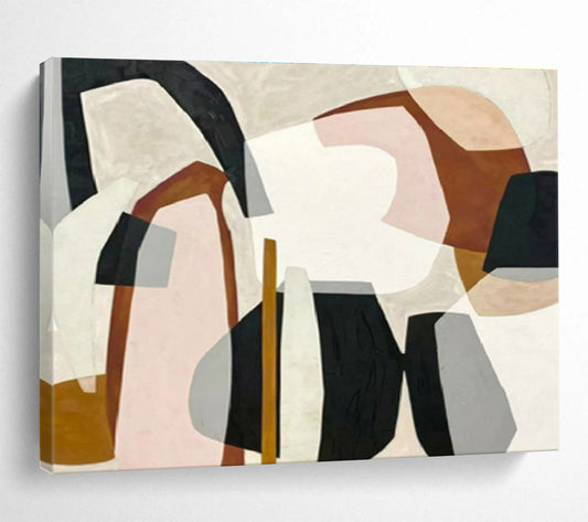 Grandiose Hand - Painted Textured Abstract Mural for Entryway & Dining Room DKH581