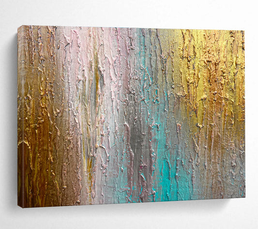 Cozy Large Abstract Painting with Plush Textured Surfaces for Bedroom & Hallway DKH916