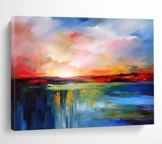 “ Cosmic Whispers” Large - Scale Abstract Canvas for Living Room & Bedroom DKH339
