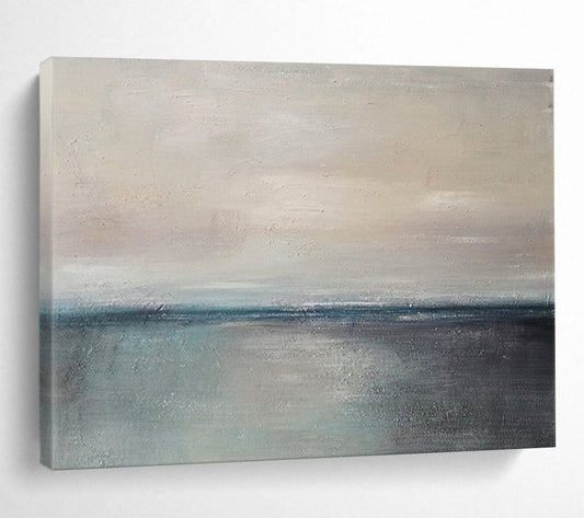 Minimalist Sea & Sky Abstract - Elegant Bedroom Sophistication DLZ017