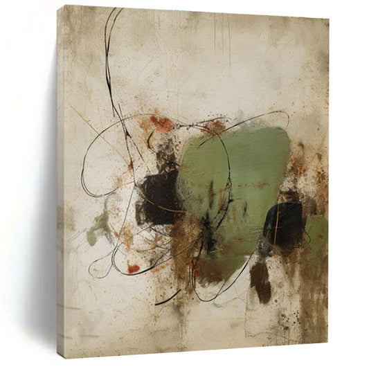 Oversized Hand-Painted Abstract Mural for Office & Hallway LargeART1462