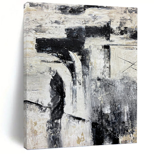 Large Vertical Custom Abstract Hand - Painted Gem for Bar and Entryway DKH1680