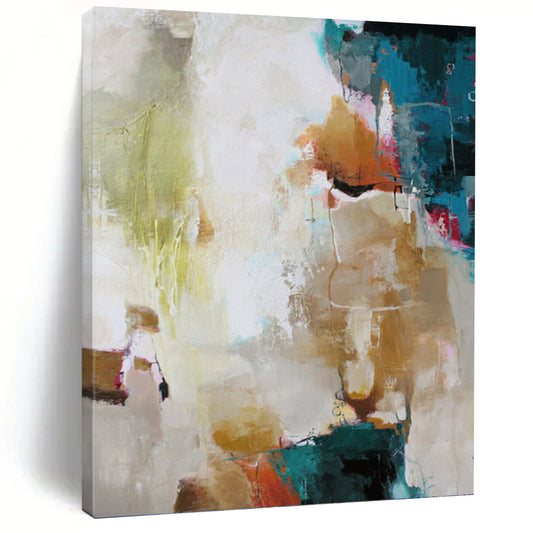 Grand Custom - Crafted Hand - Painted Textured Abstract Canvas for Entryway & Bar DKH1019