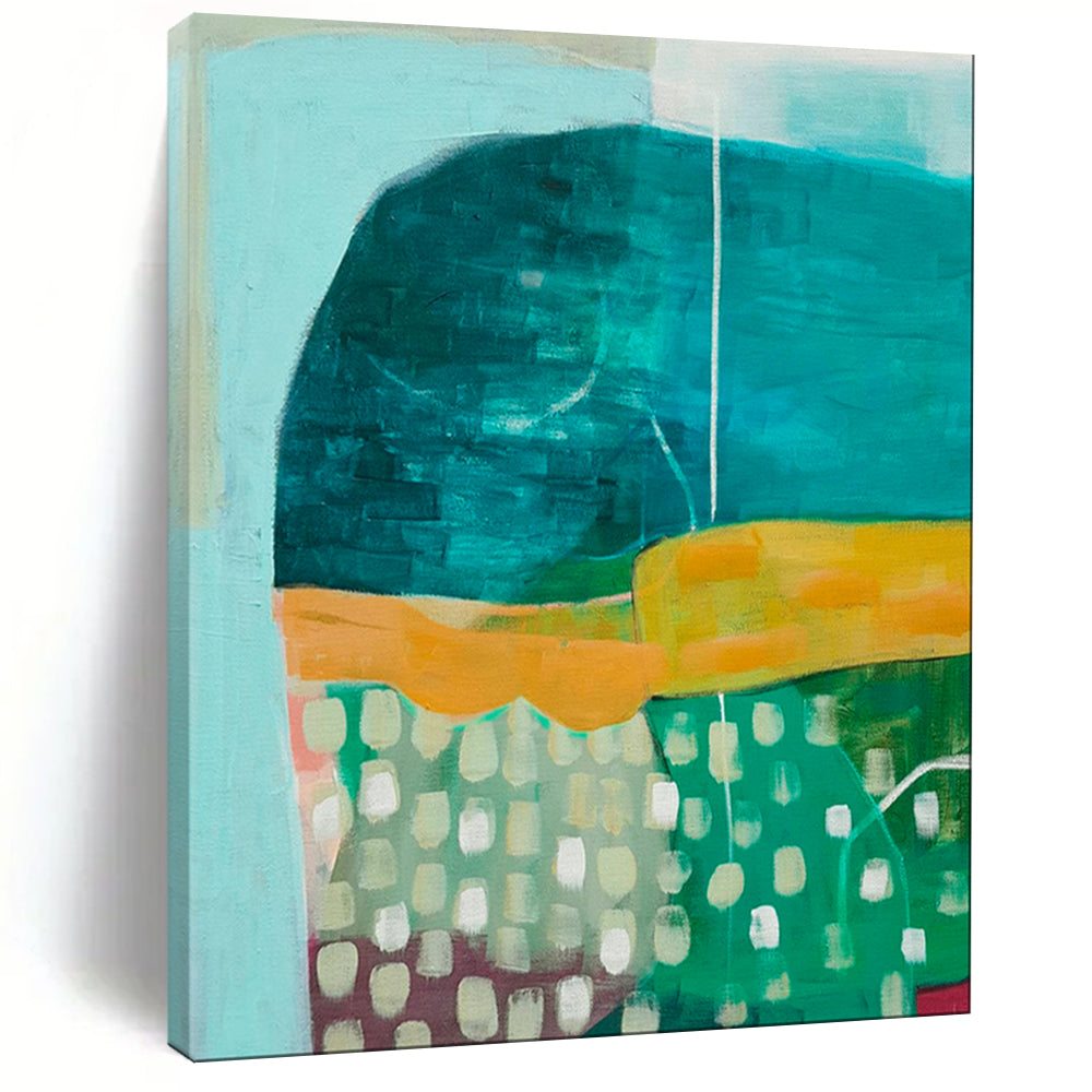 Hand-Painted Personalized Abstract Mural for Bedroom & Office LargeART1847