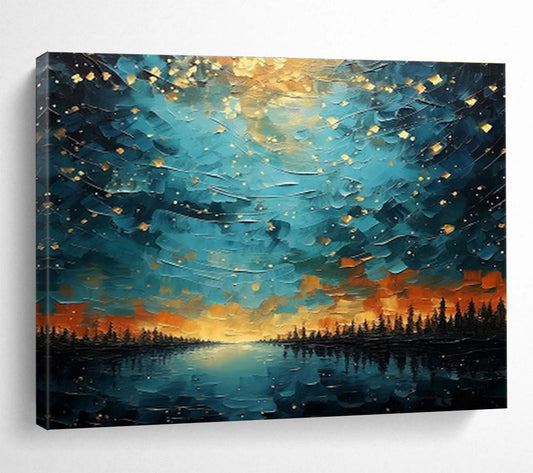 Hand - Painted Large Textured Abstract Wall Art for Interior Aesthetic DKH706