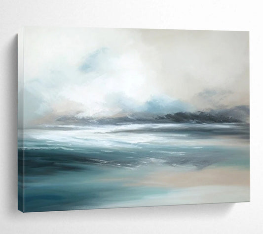 Soft Ocean Horizon - Dreamy Bathroom Oasis DLZ047