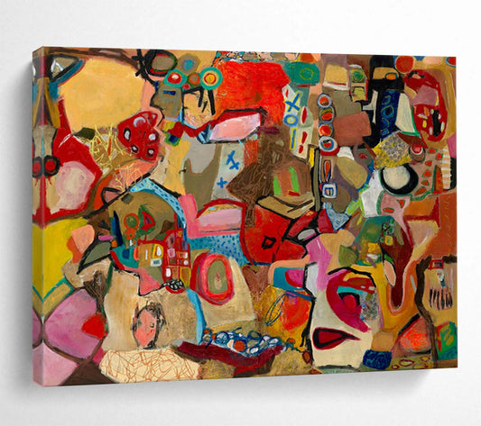 Colorful Abstract Narrative - Intriguing Living Room or Office Art DLZ240
