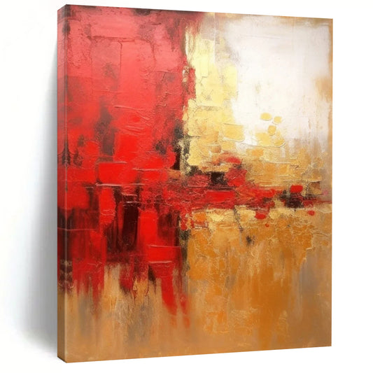 Jumbo - Scale Hand - Painted Textured Custom Abstract Canvas for Office and Entryway DTP069