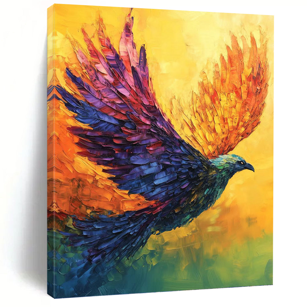 Large Vertical Custom Abstract Hand - Painted Work for Bedroom and Office DKH1656