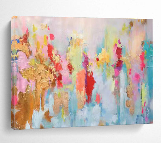 Captivating Hand - Painted Textured Abstract Wall Art for Dining Room & Bedroom DKH643