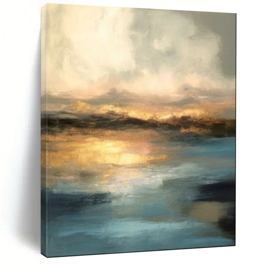 Custom Hand-Painted Abstract Mural for Office & Hotel LargeART1940