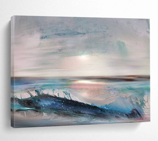 Pink - Blue Ocean Abstract: Creating a Romantic Ocean Atmosphere DLZ148