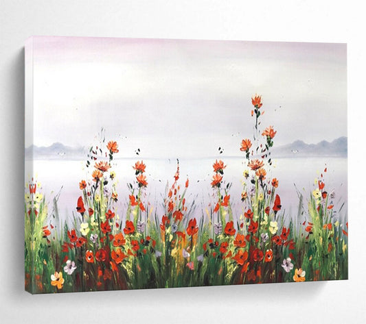 Wildflower Meadow by the Lake - Whimsical Living Room or Bedroom Decor DLZ189