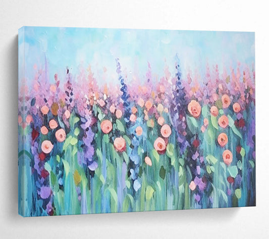 Pastel Flower Field - Whimsical Nursery or Bedroom Decor DLZ229