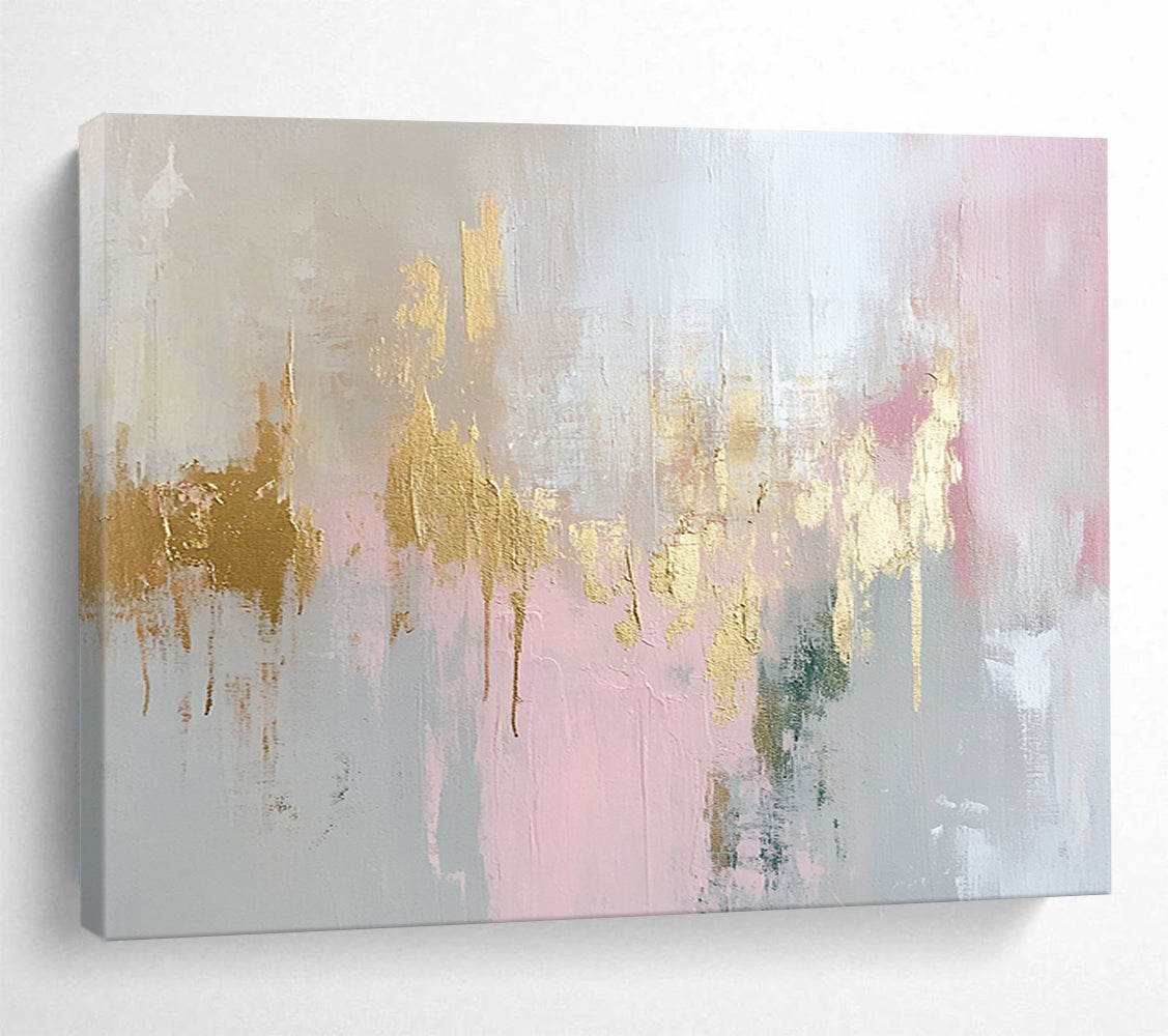 “Colorful Abstract Reflection” - Blue, orange, yellow, red; Abstract reflection with vibrant colors; Acrylic Painting On Canvas HB1281