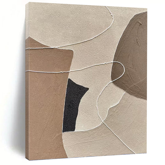 Polished Hand - Painted Textured Abstract Canvas for Hallway & Living Room DKH1313